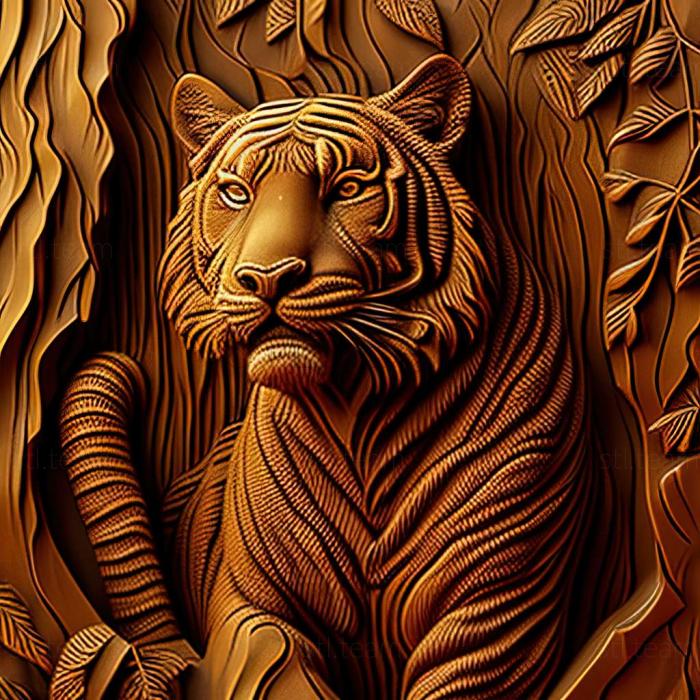 3D модель Кузя тигр знаменитое животное (STL)